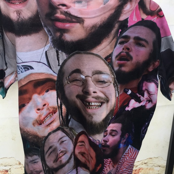 ⬇️ 2/$25 Marked Listings Graphic Pop Culture Post Malone Collage Tee - Picture 2 of 4